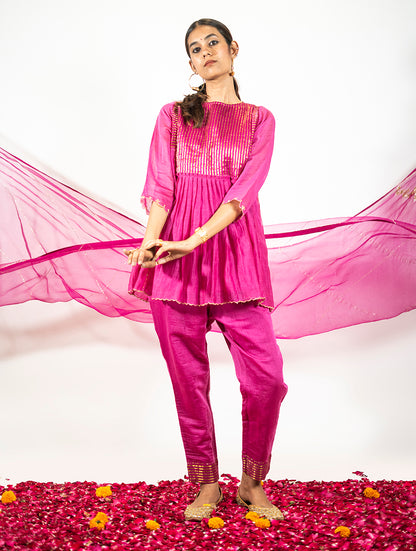 Purple Chanderi Co-Ord Set
