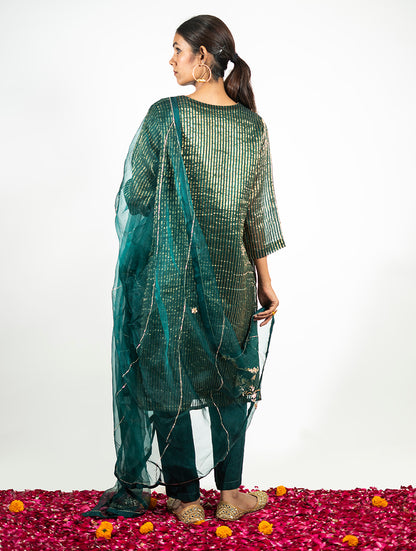 Beaded Chanderi Ensemble