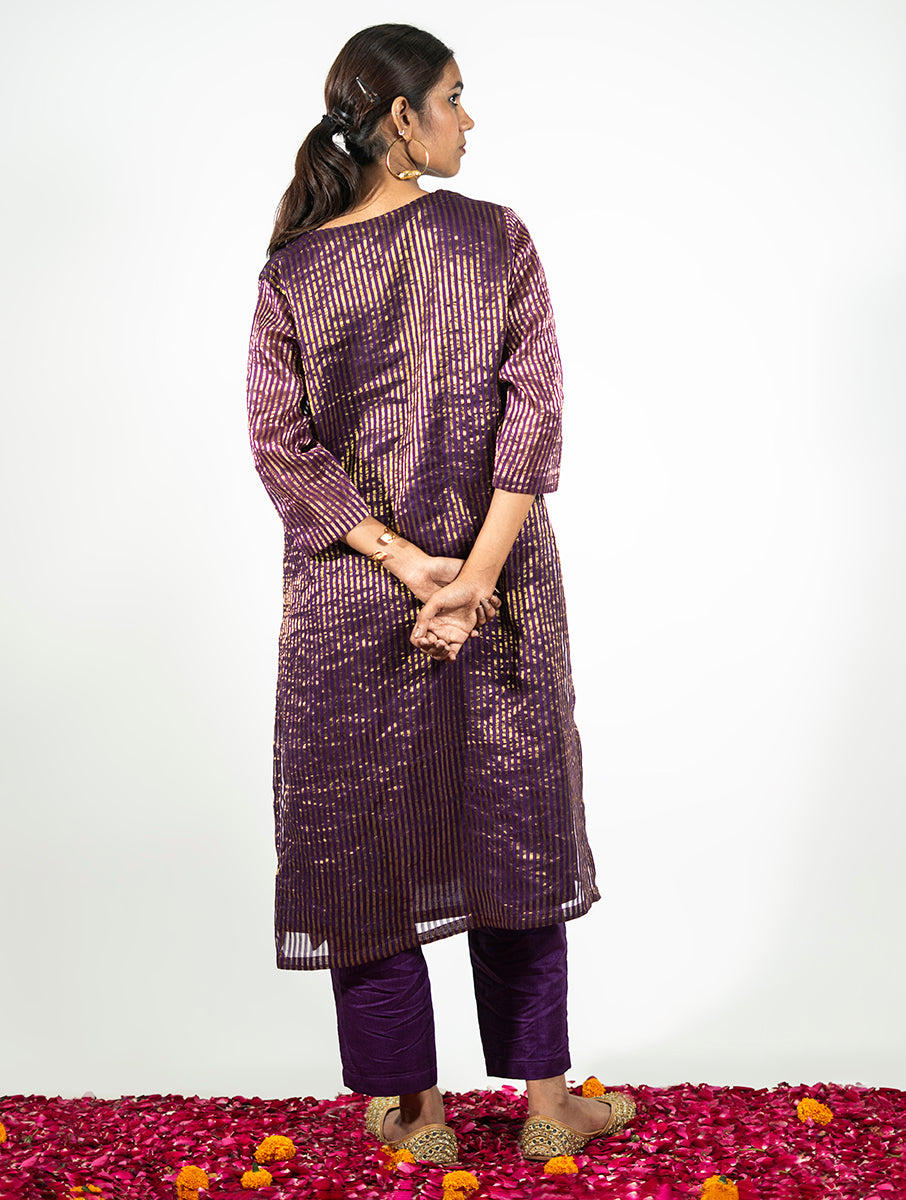 Beaded Chanderi Ensemble