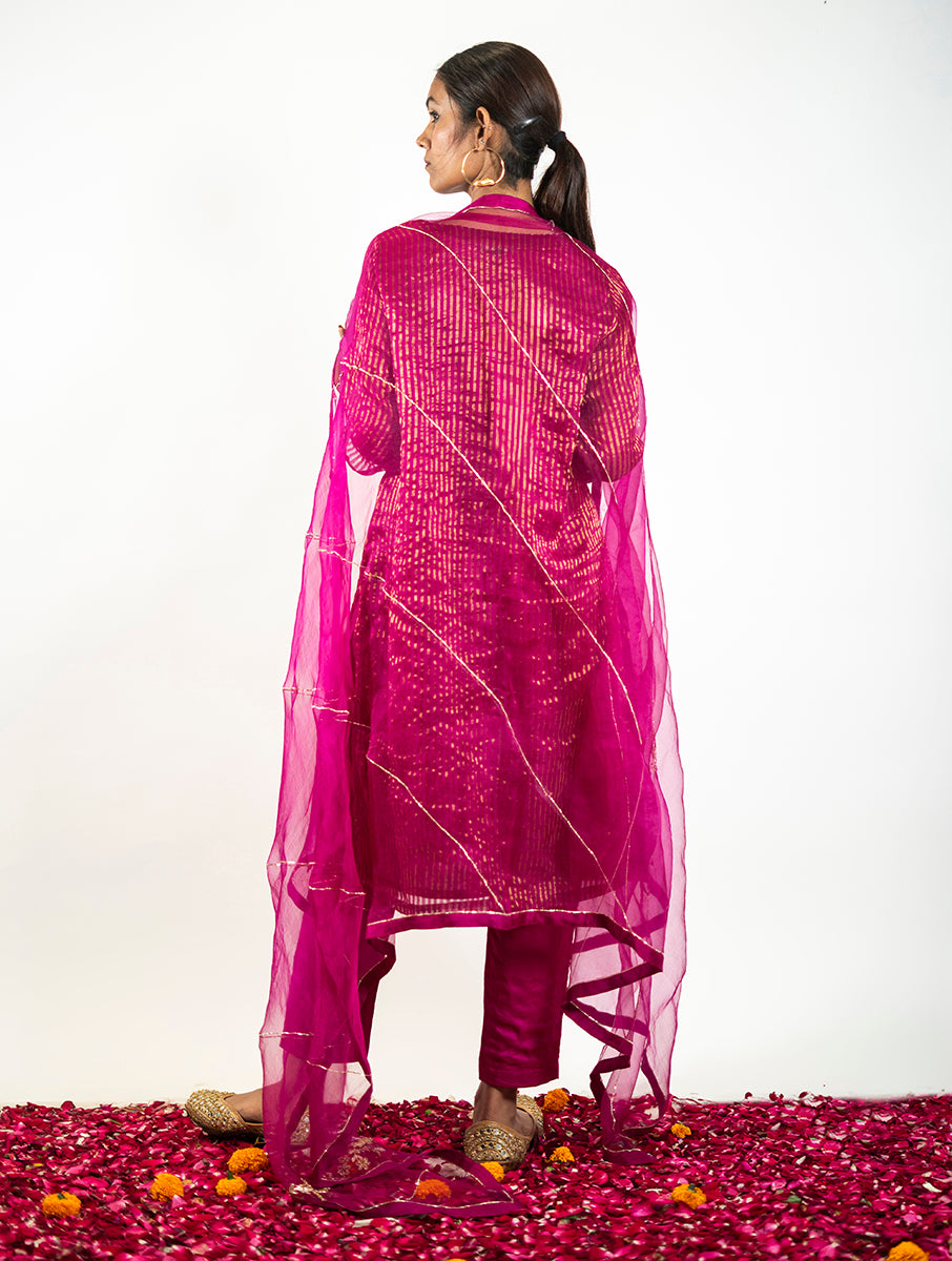 Beaded Chanderi Ensemble