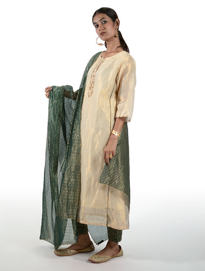 Scalloped Chanderi Dupatta