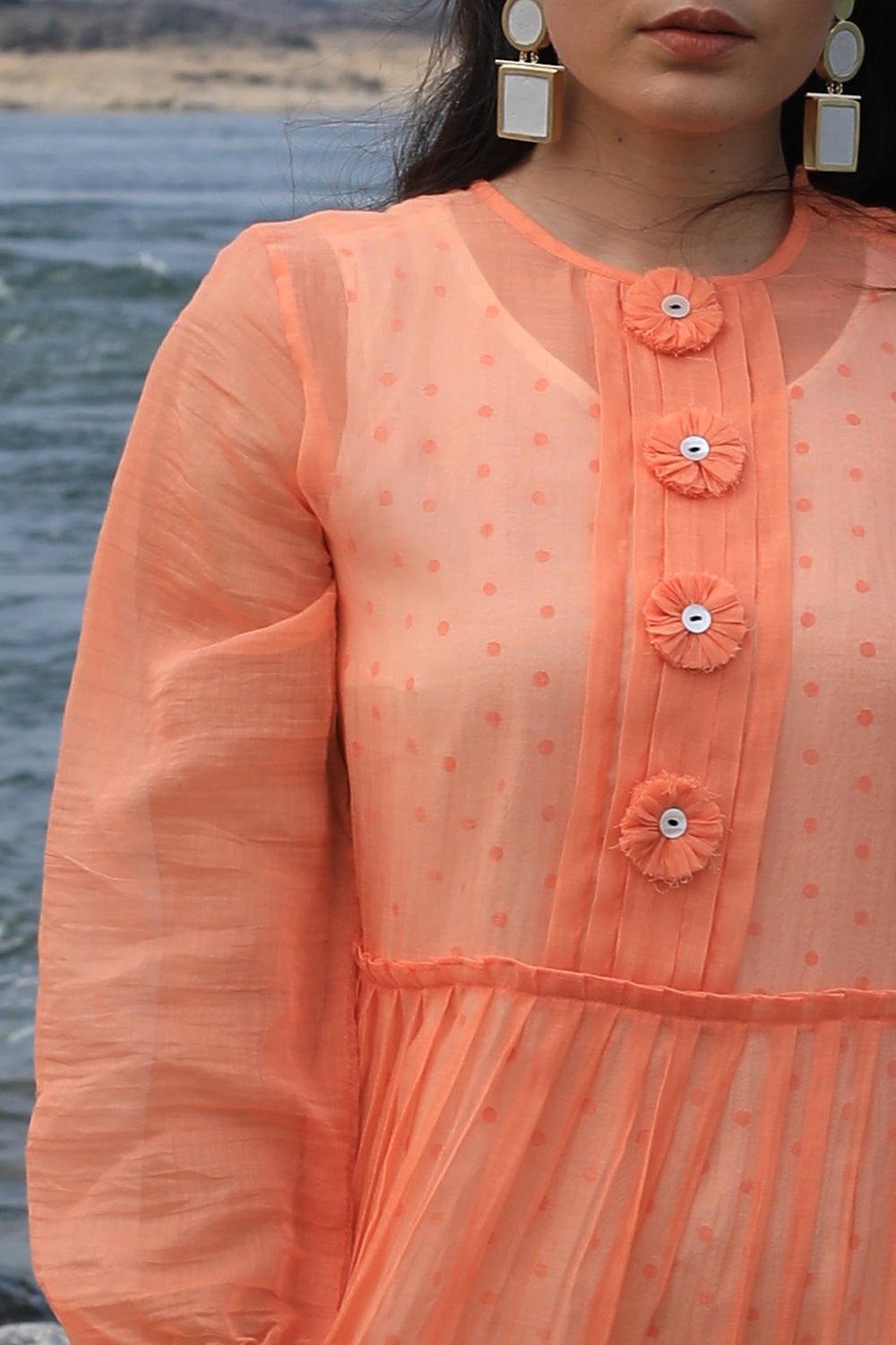 Peach Maxi Dress (Set of 2)