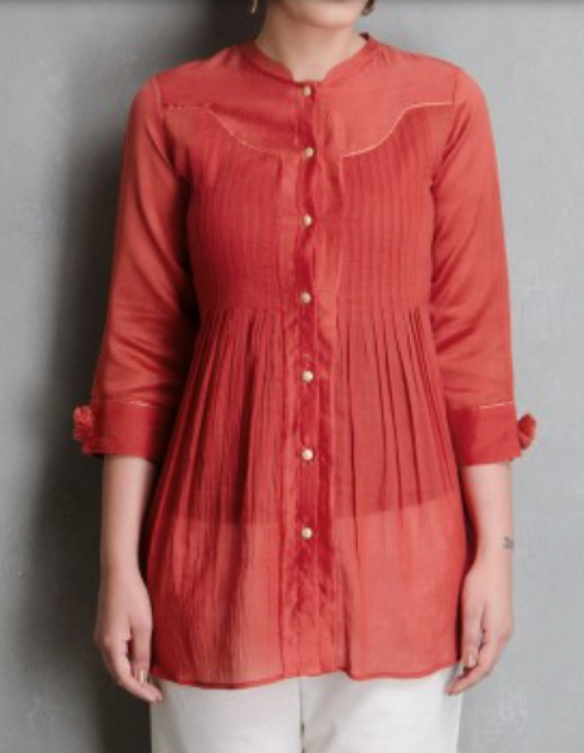 Red Front Open Shirt