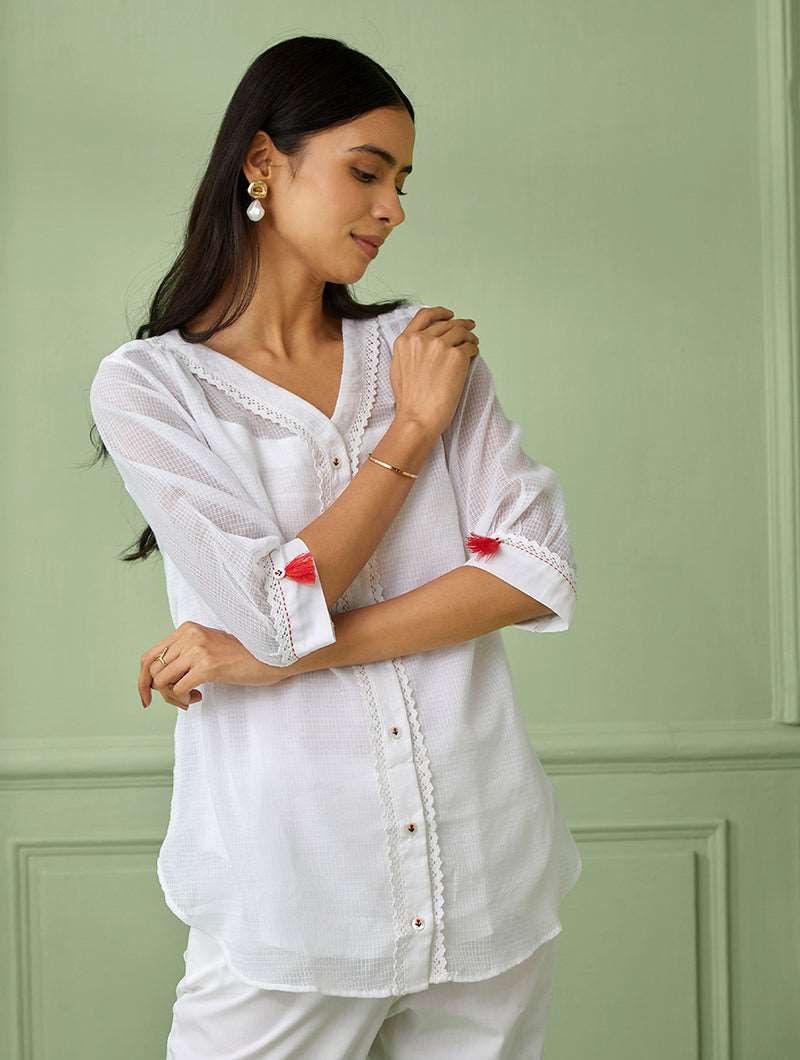 Breezy Cotton Shirt with Slip (set of 2)