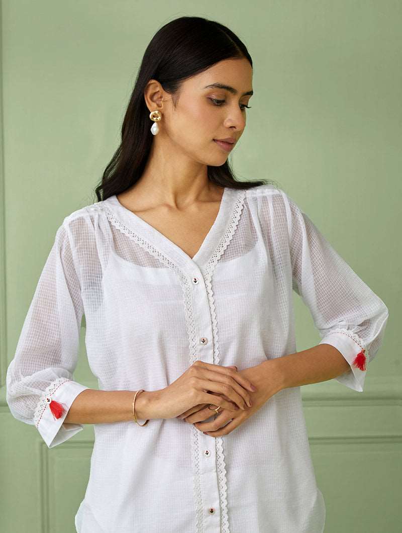 Breezy Cotton Shirt with Slip (set of 2)