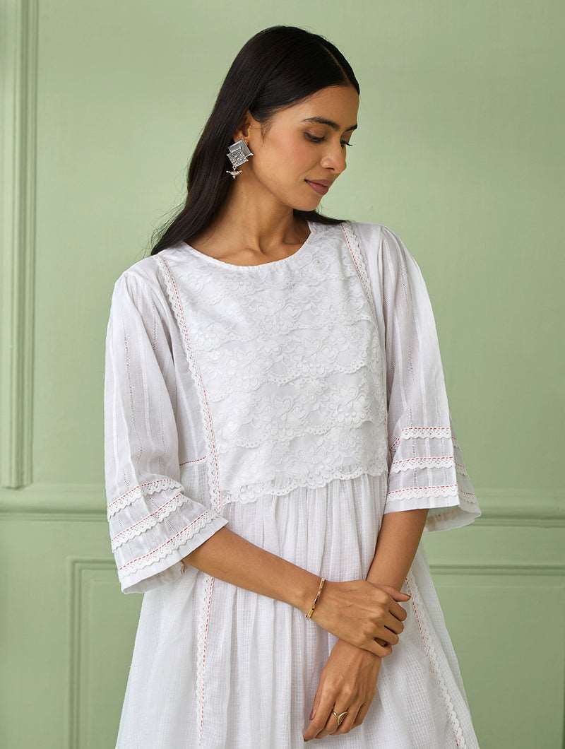 Gathered Dress With Slip (Set of 2)