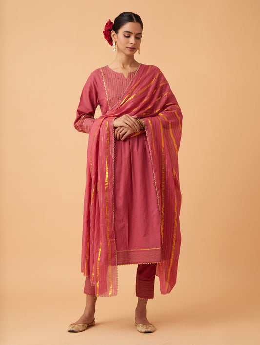 Spice Zari Kurta Set