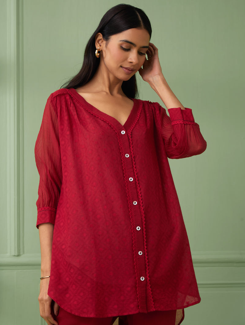 Red Shirt with Pants (Set of 3)