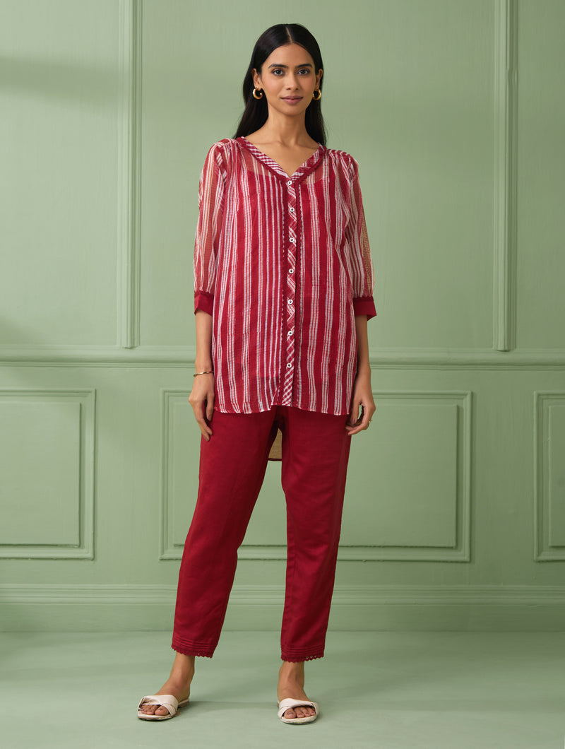 Momkidsfashion Pant | Women, Pant Sets, Blue, Stripe, Cupro Silk, Shirt  Collar, Full at Aza Fashions in 2024 | Printed shirts, Pants for women,  Stripe
