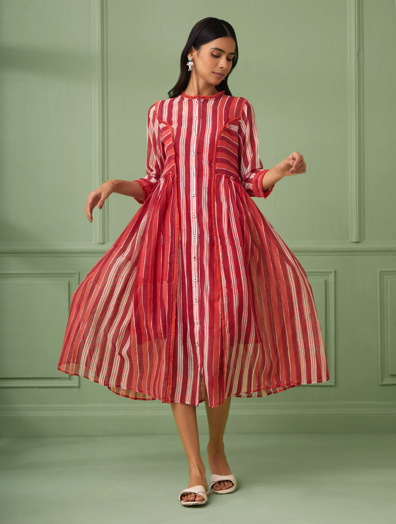 Stripe Jacket Dress Set