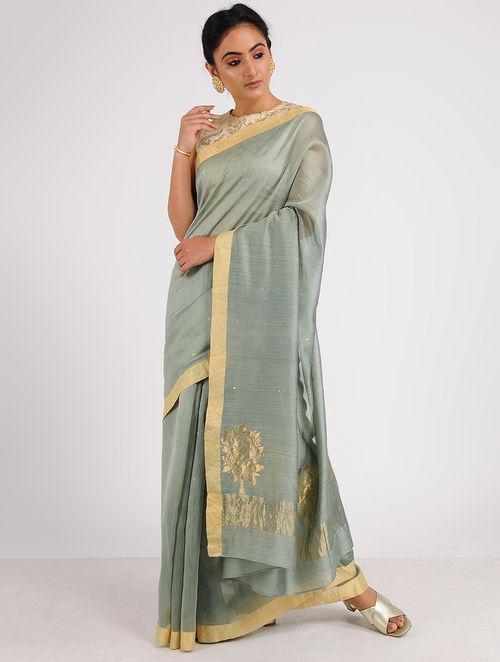 Block printed chanderi saree