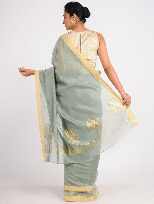 Block printed chanderi saree