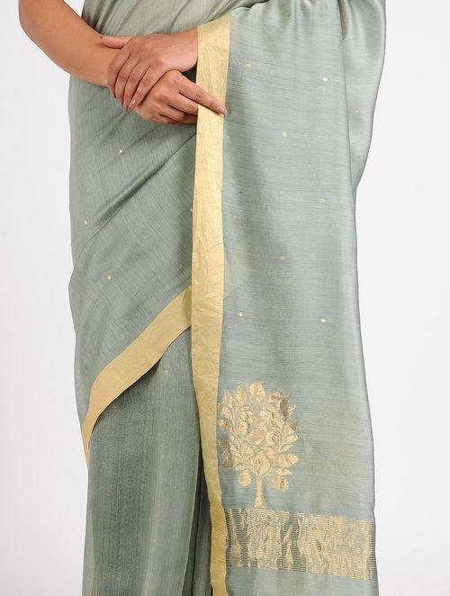 Block printed chanderi saree