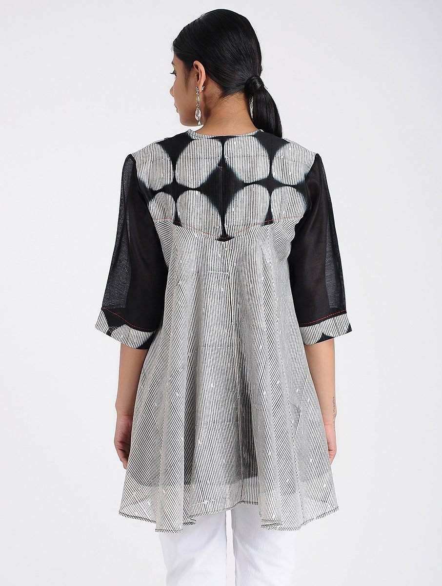 Breezy Shibori top Top Sonal Kabra Sonal Kabra Buy Shop online premium luxury fashion clothing natural fabrics sustainable organic hand made handcrafted artisans craftsmen