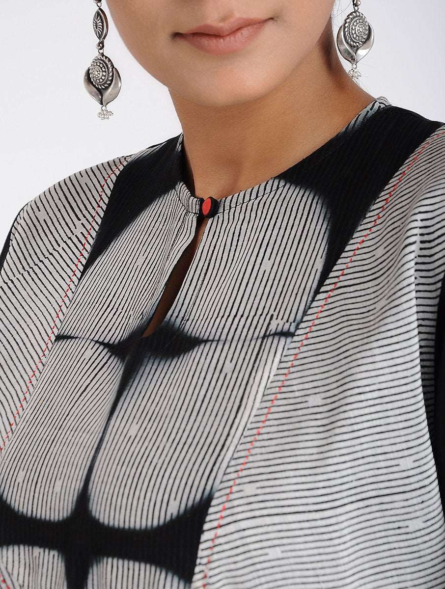 Breezy Shibori top Top Sonal Kabra Sonal Kabra Buy Shop online premium luxury fashion clothing natural fabrics sustainable organic hand made handcrafted artisans craftsmen