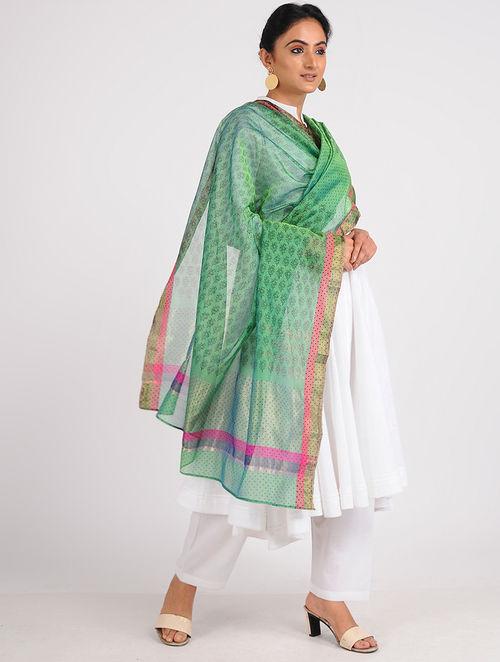 Chanderi zari dupatta Sarees & Stoles Sonal Kabra Sonal Kabra Buy Shop online premium luxury fashion clothing natural fabrics sustainable organic hand made handcrafted artisans craftsmen