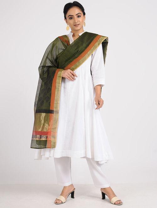 Chanderi zari dupatta Sarees & Stoles Sonal Kabra Sonal Kabra Buy Shop online premium luxury fashion clothing natural fabrics sustainable organic hand made handcrafted artisans craftsmen