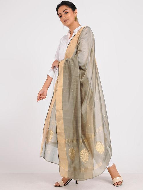 Chanderi zari dupatta Sarees & Stoles Sonal Kabra Sonal Kabra Buy Shop online premium luxury fashion clothing natural fabrics sustainable organic hand made handcrafted artisans craftsmen