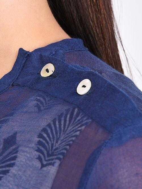 Indigo maxi dress Dress The Neem Tree Sonal Kabra Buy Shop online premium luxury fashion clothing natural fabrics sustainable organic hand made handcrafted artisans craftsmen