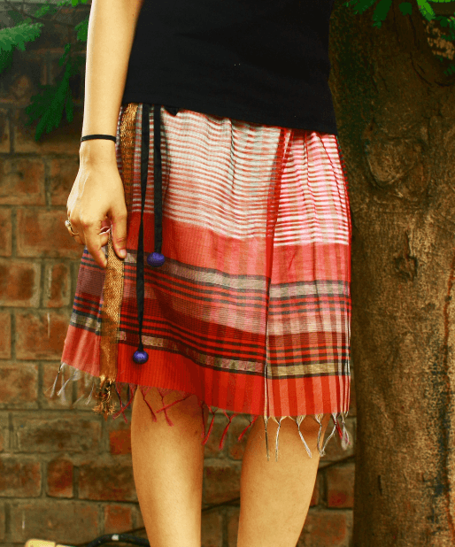 Little green skirt Skirt Sonal Kabra Sonal Kabra Buy Shop online premium luxury fashion clothing natural fabrics sustainable organic hand made handcrafted artisans craftsmen
