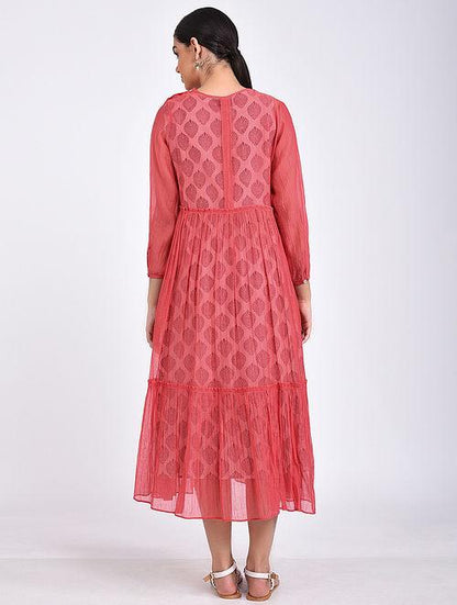 Pink maxi dress Dress The Neem Tree Sonal Kabra Buy Shop online premium luxury fashion clothing natural fabrics sustainable organic hand made handcrafted artisans craftsmen