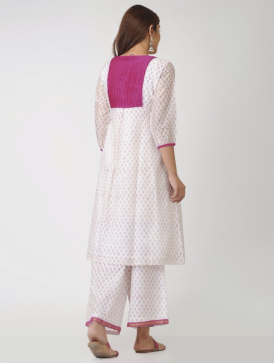 Pintuck dress (Set of 2) Dress The Neem Tree Sonal Kabra Buy Shop online premium luxury fashion clothing natural fabrics sustainable organic hand made handcrafted artisans craftsmen