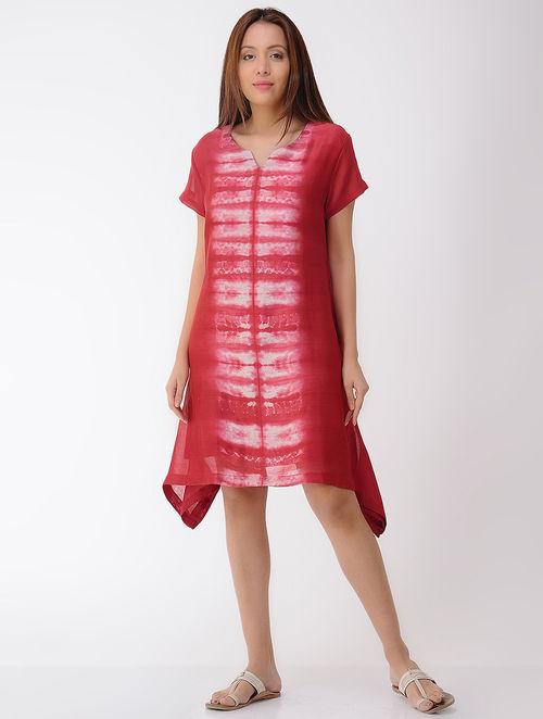 Pleated shibori dress Dress Sonal Kabra Sonal Kabra Buy Shop online premium luxury fashion clothing natural fabrics sustainable organic hand made handcrafted artisans craftsmen