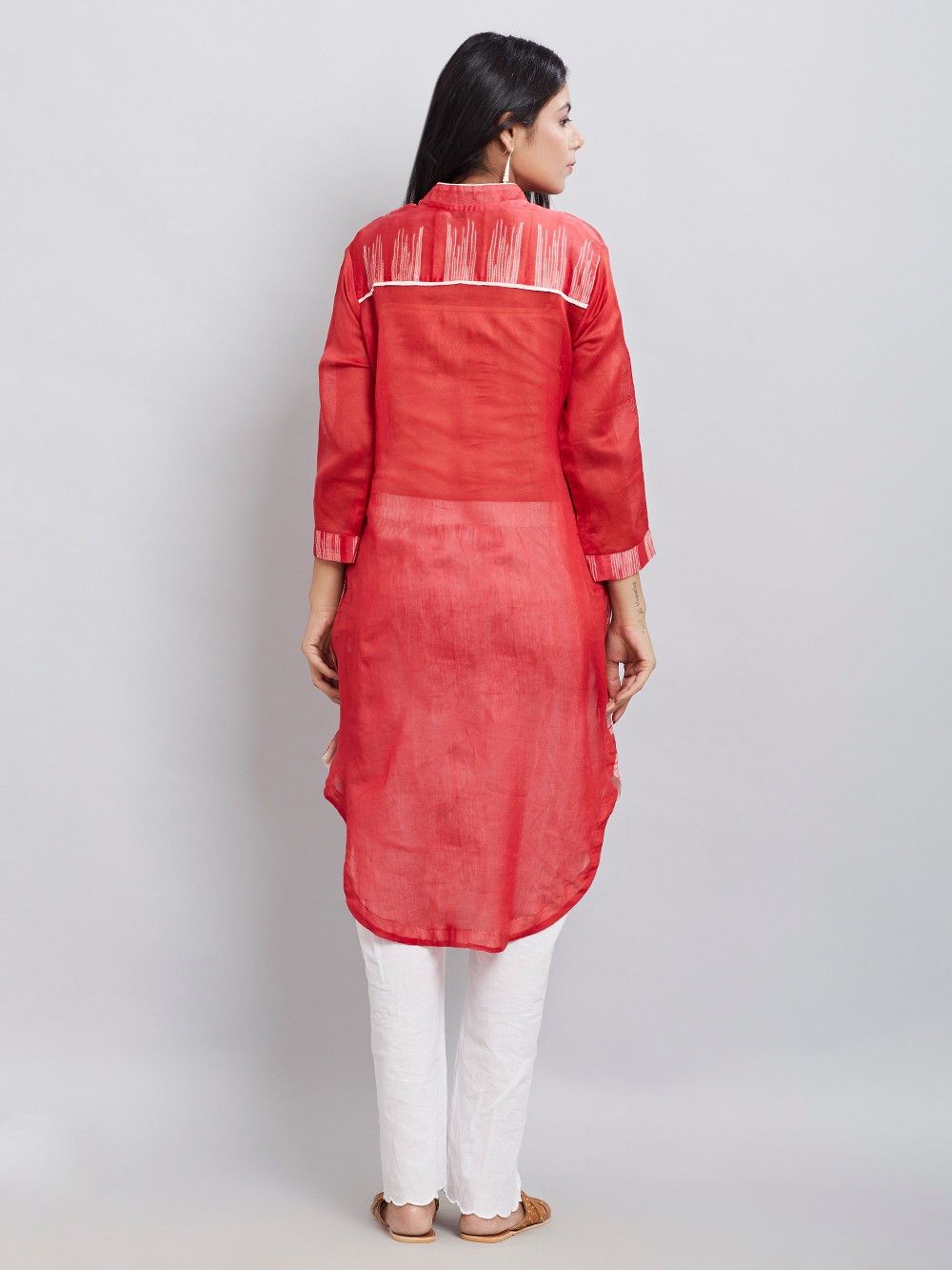 Shibori kurta Dress Sonal Kabra Sonal Kabra Buy Shop online premium luxury fashion clothing natural fabrics sustainable organic hand made handcrafted artisans craftsmen